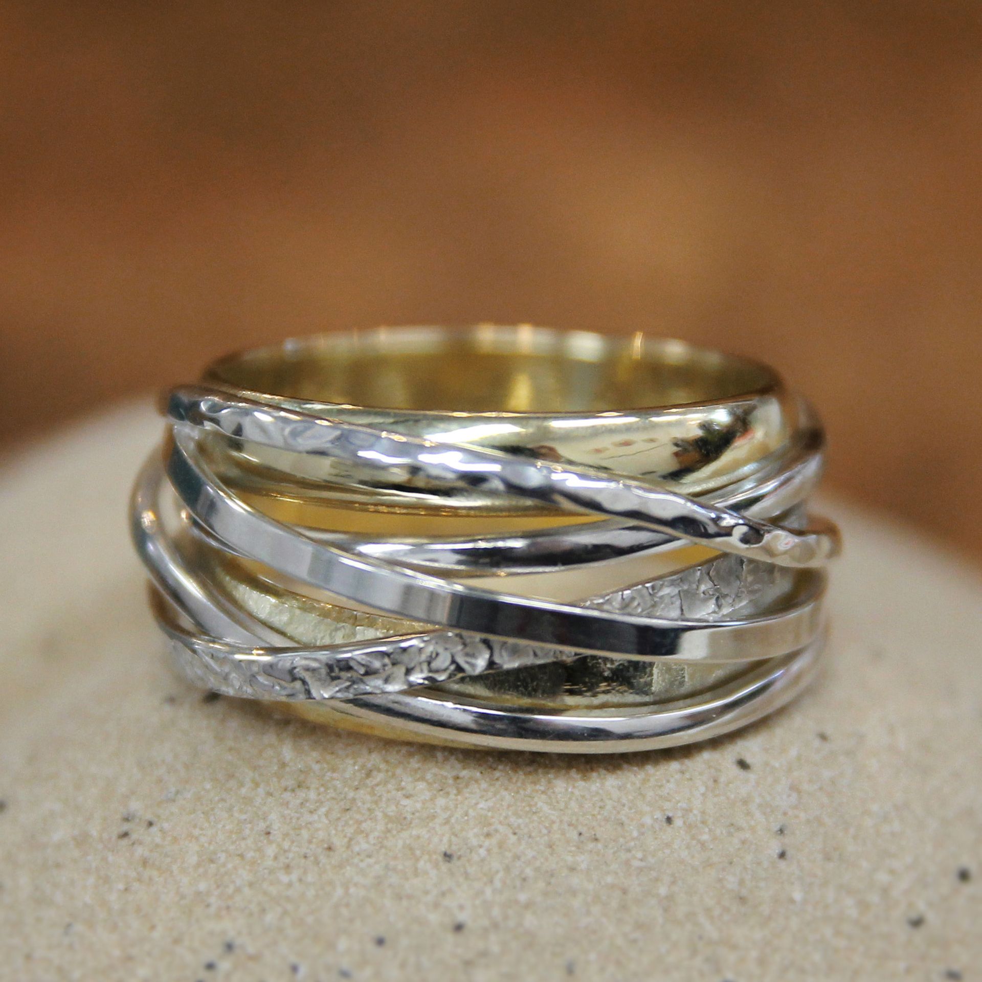 Gouden/zilveren ring