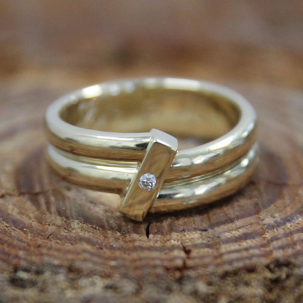 Goudsnip asring met diamant