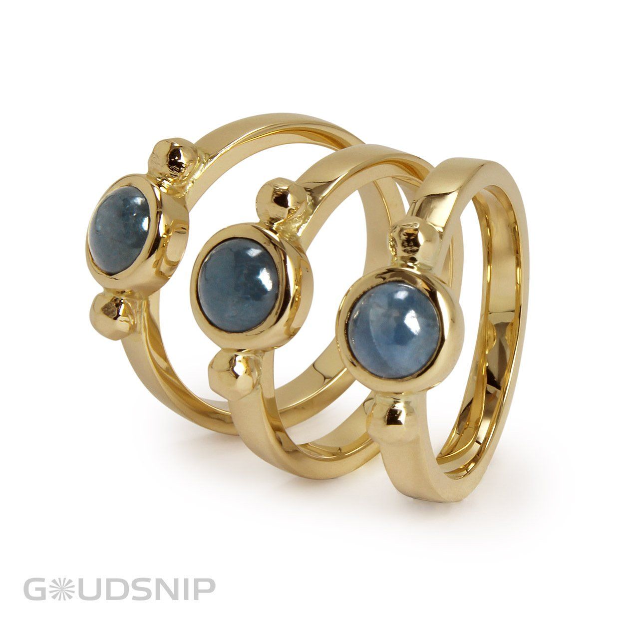 Gouden ringen met saffier