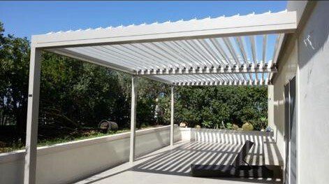 Pergola with slats