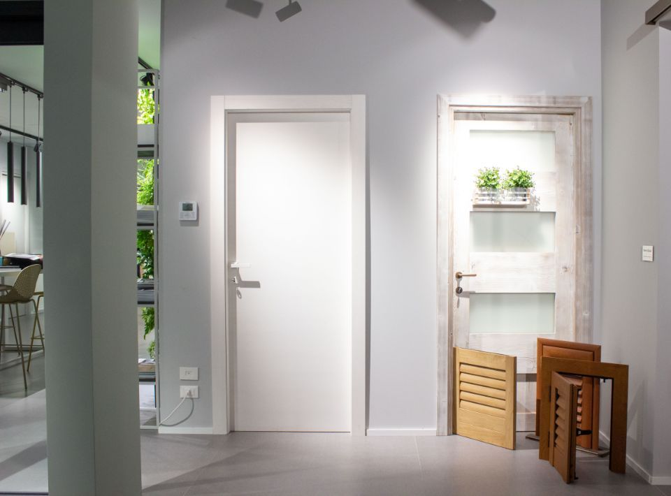White interior door
