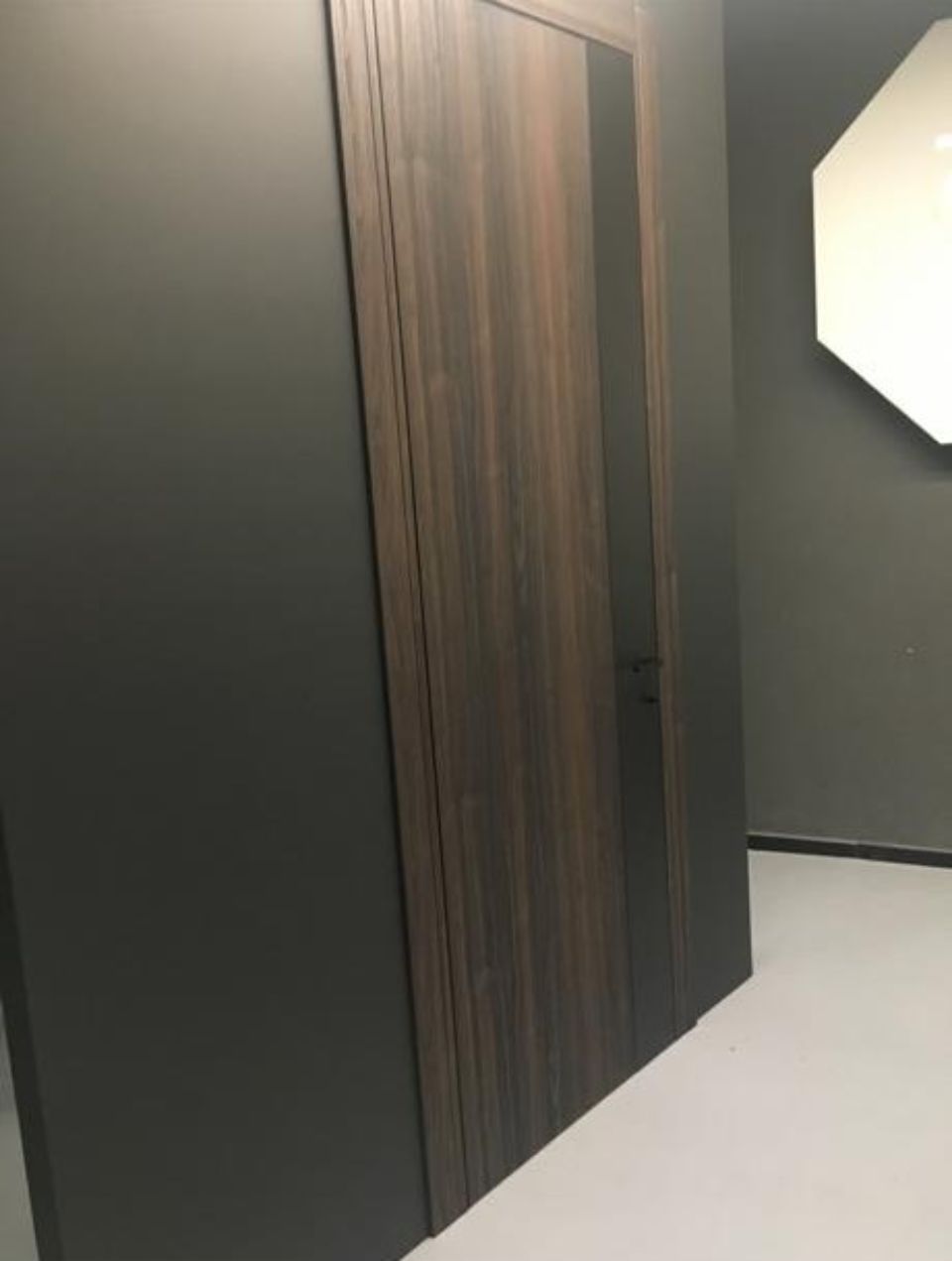 Dark wood door