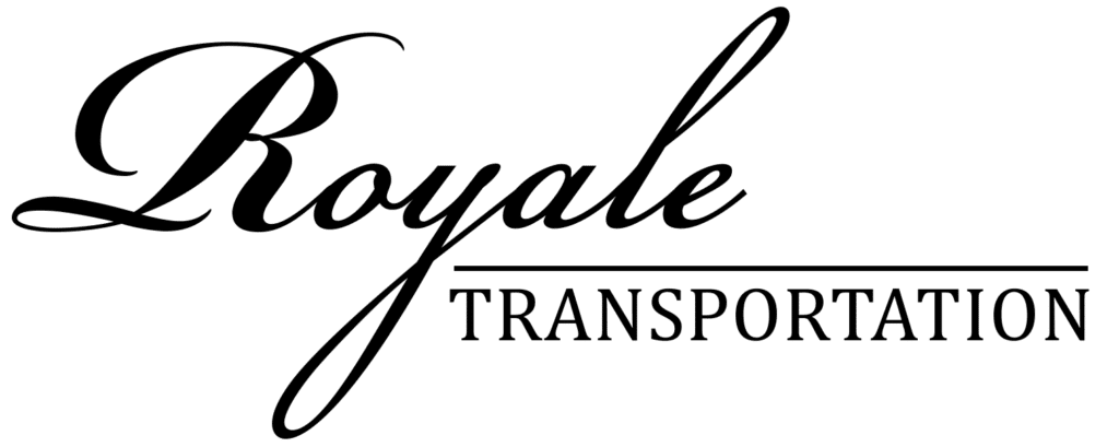 Royale Transportation logo in black script and uppercase text on a white background