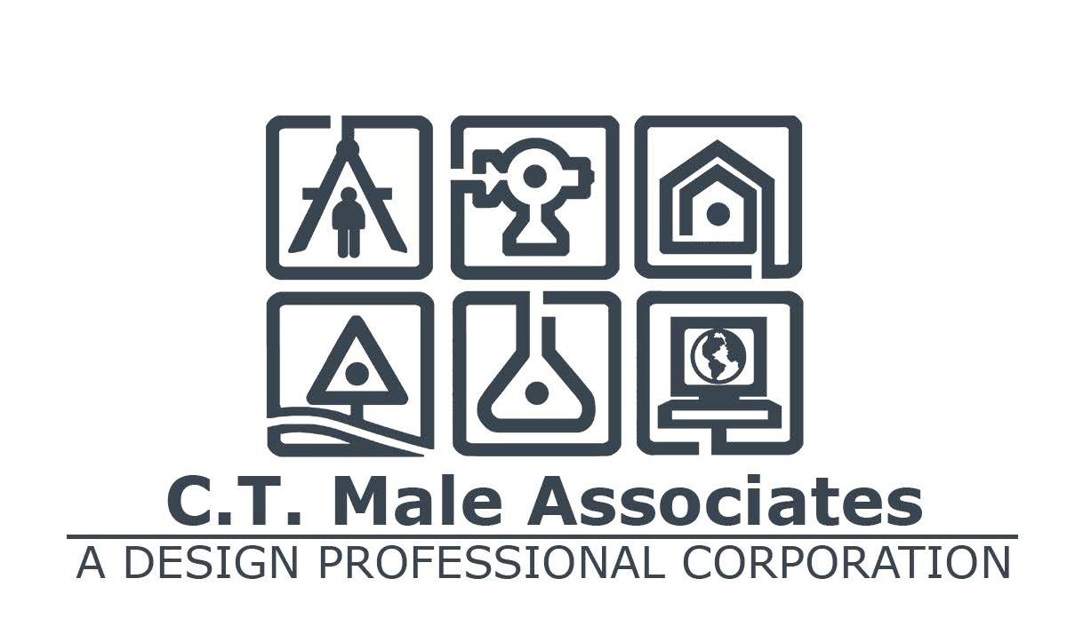 C.T. Male Associates logo with six blue-gray icon squares above the company name