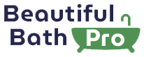 Beautiful Bath Pro logo with navy and green text