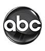 The abc logo is a black circle with white letters on it.