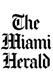 The logo for the miami herald is black and white.