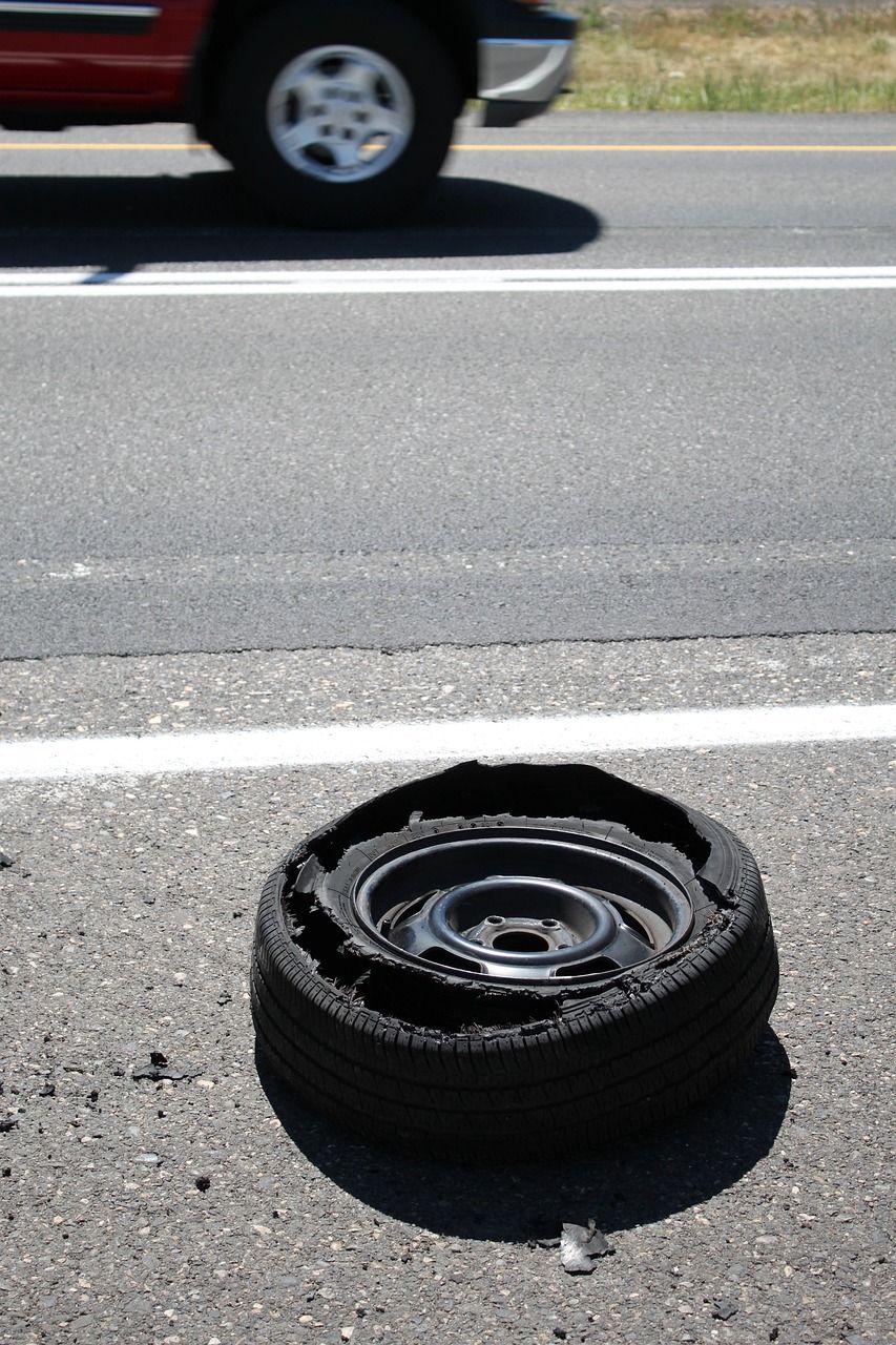 A damaged tire. Truck Retread Accidents. Texas Personal Injury Attorney.