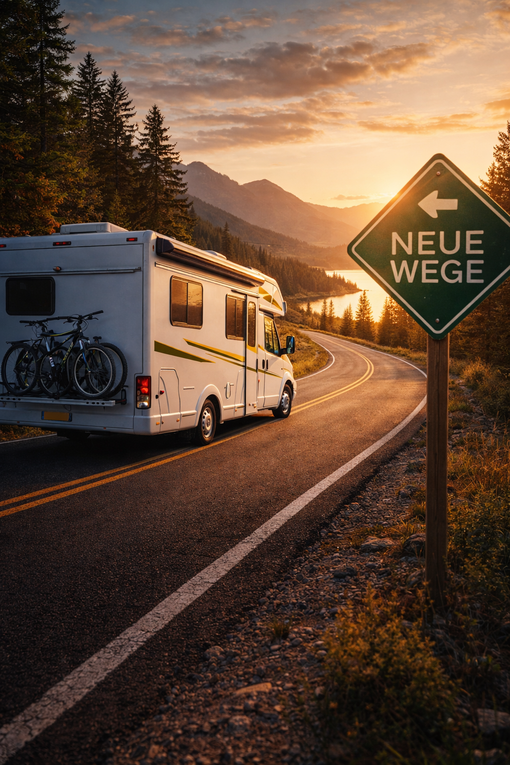Hochwertige Reiseszene als Symbol für neue Wege