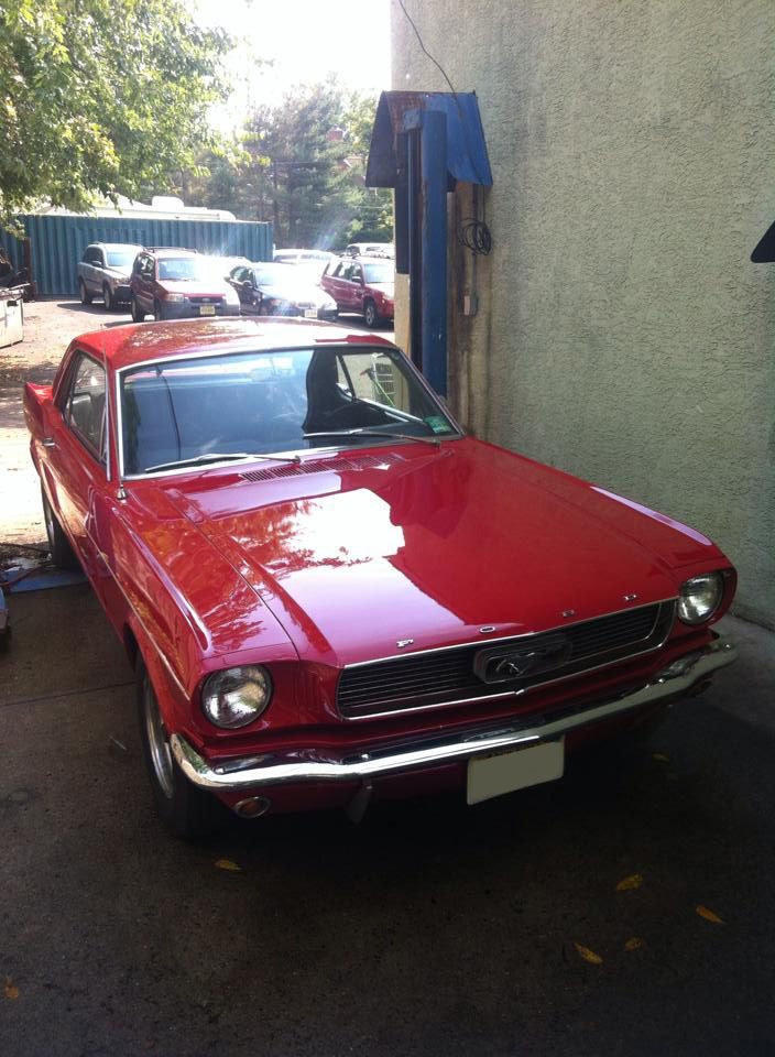 A Red Mustang is Parked in Front of Our Garage in Moorestown, NJ - InTown Auto Care