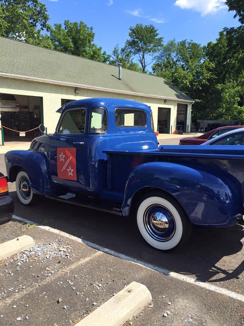A Blue Truck is Parked in Front of Our Auto Repair Shop in Moorestown, NJ - InTown Auto Care