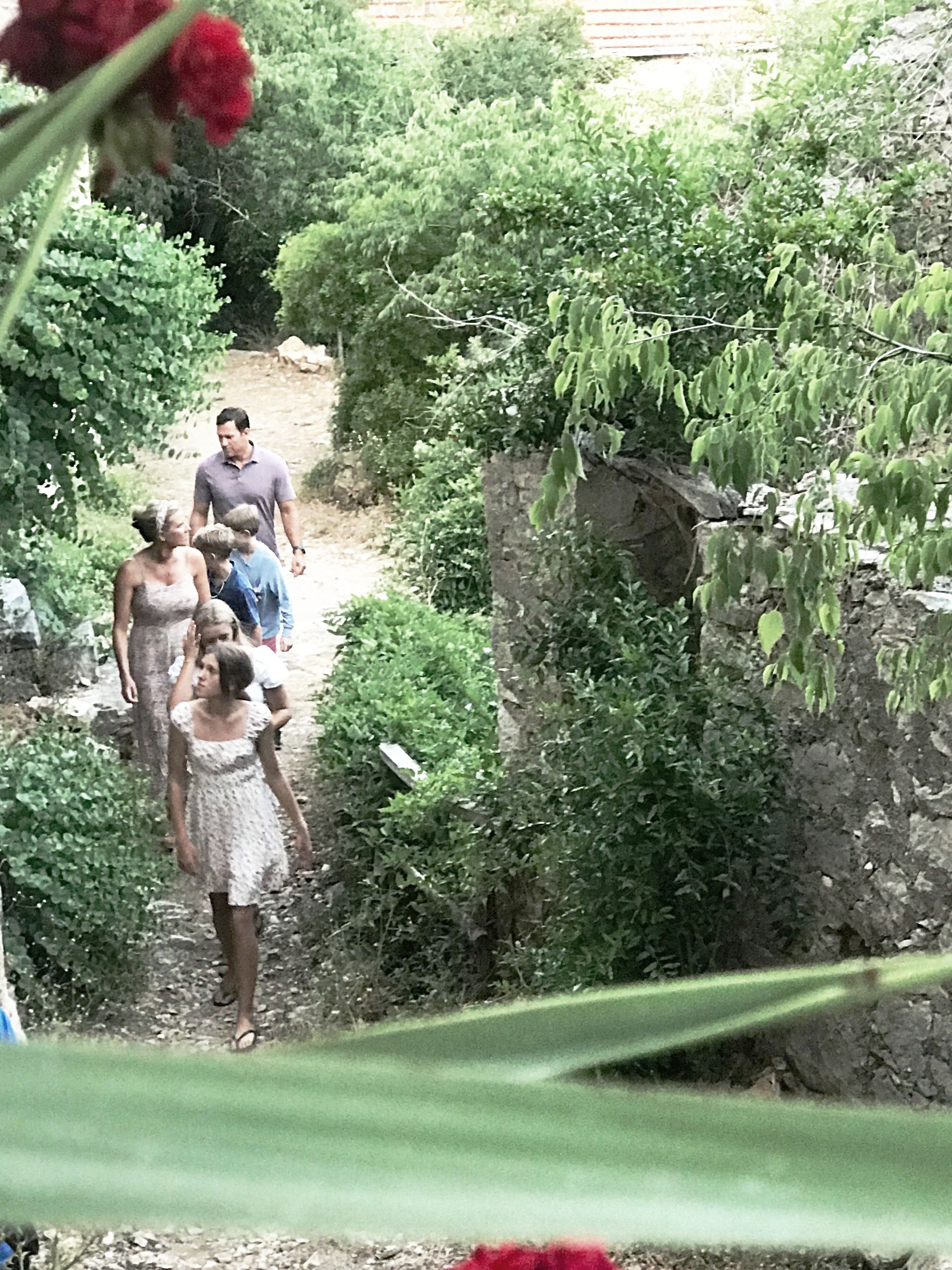 Group of people walking around Hvar hidden gem on a guided tour