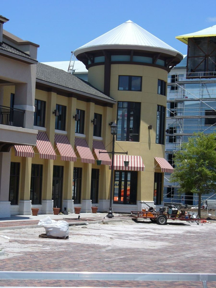 A Red And White Striped Awning - Jacksonville, FL - Boree Canvas Unlimited