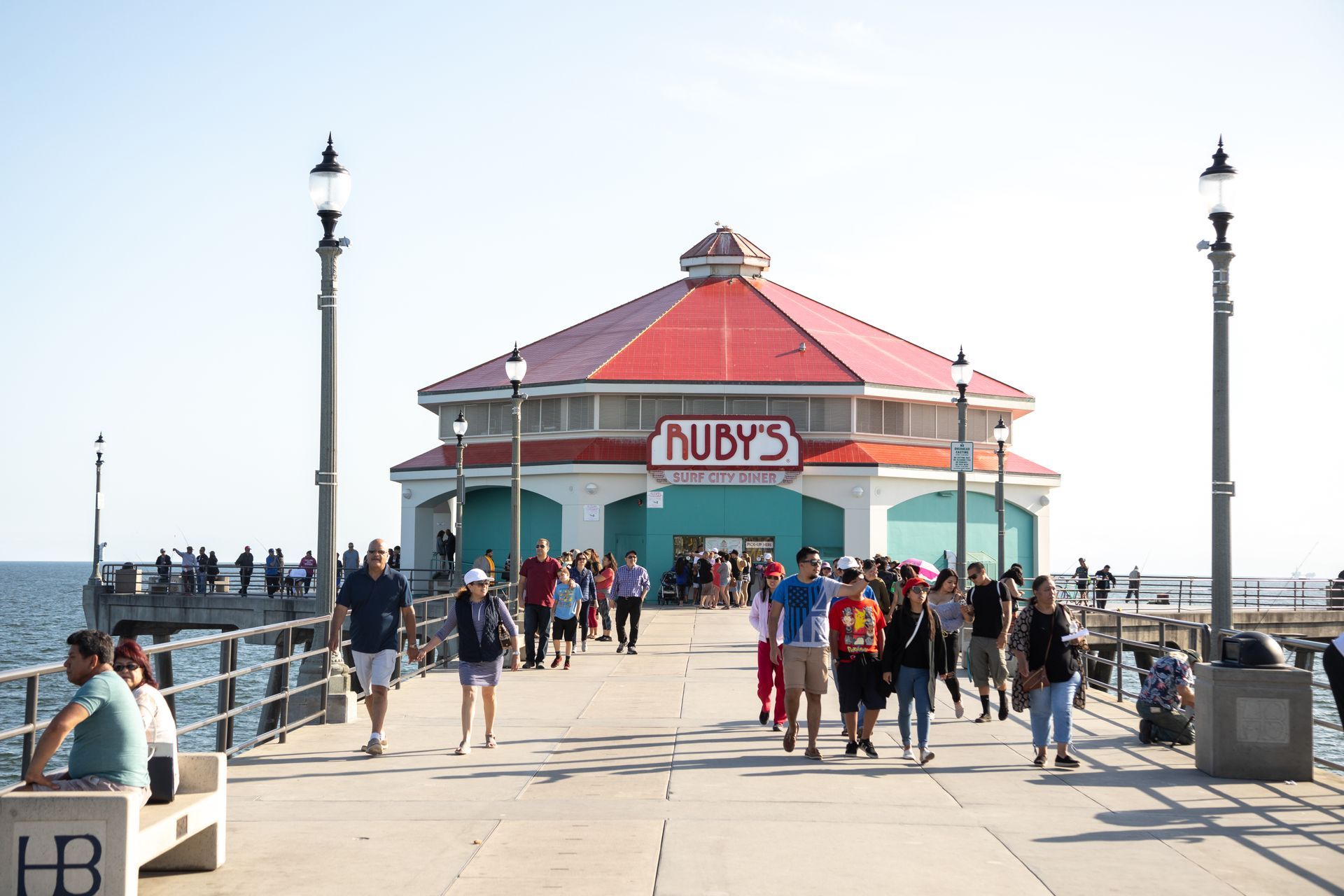 Rubys diner at the end of the Huntington Beach Pier