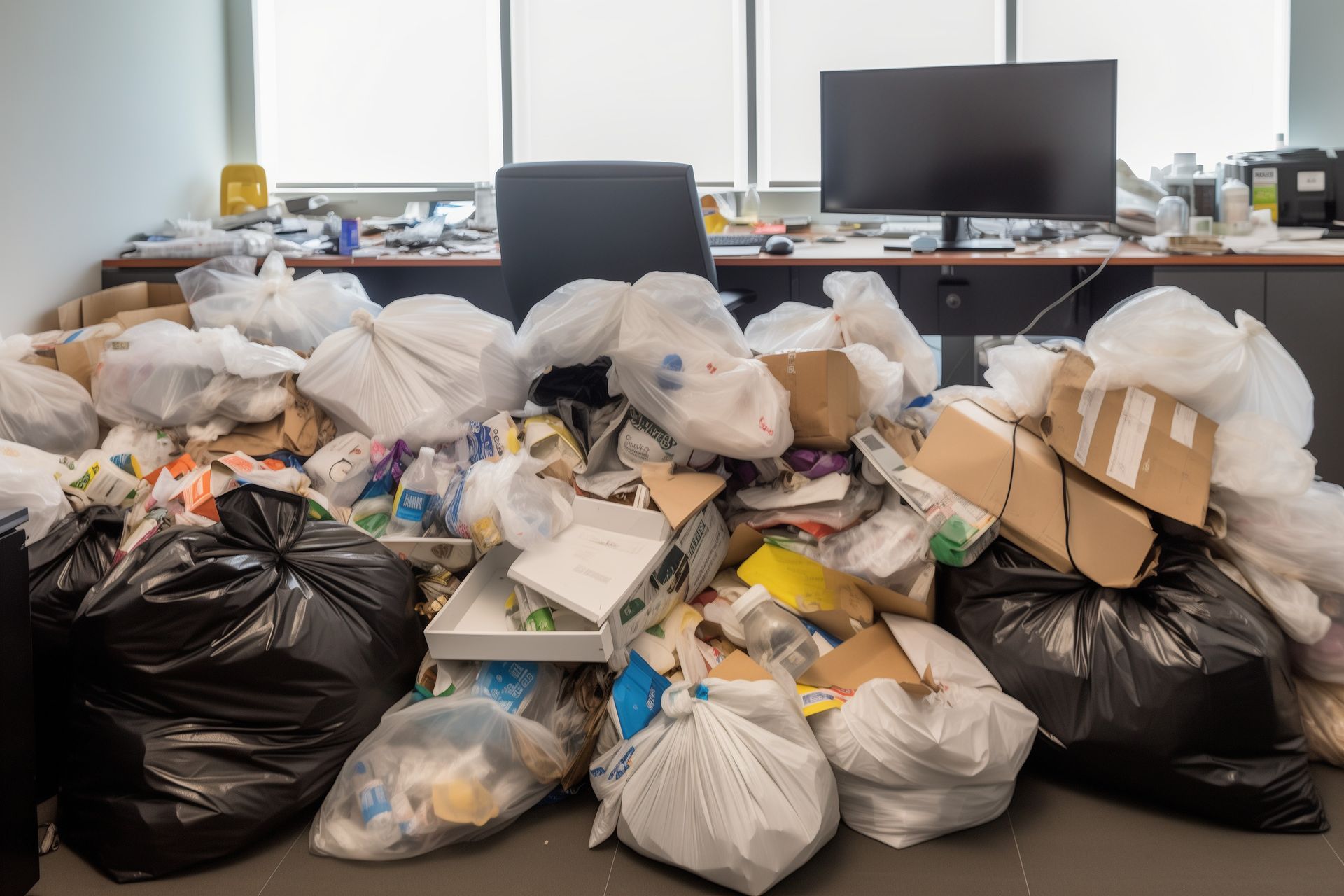 Office clean up by Pinellas County Junk Removal