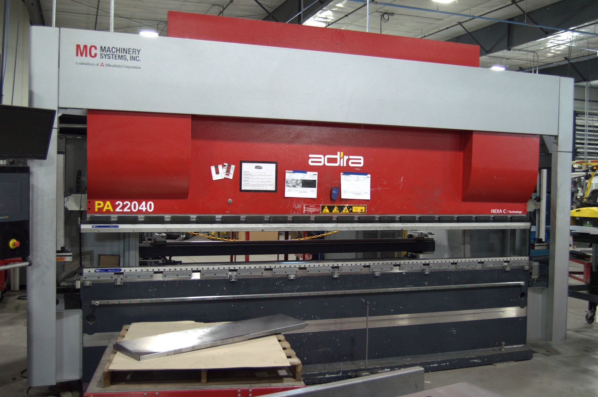 A red machine for high-quality metalwork