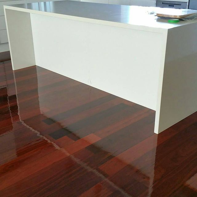 Polished Kitchen Floor with Countertops — Melbourne, VIC — Park Avenue Floors