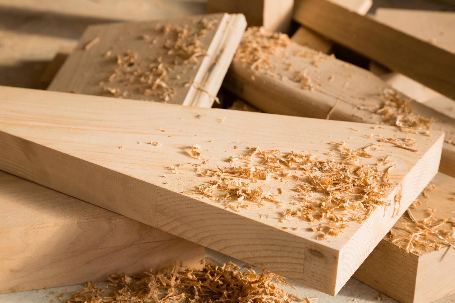 Wooden Planks with Scattered Wood Shavings — Melbourne, VIC — Park Avenue Floors