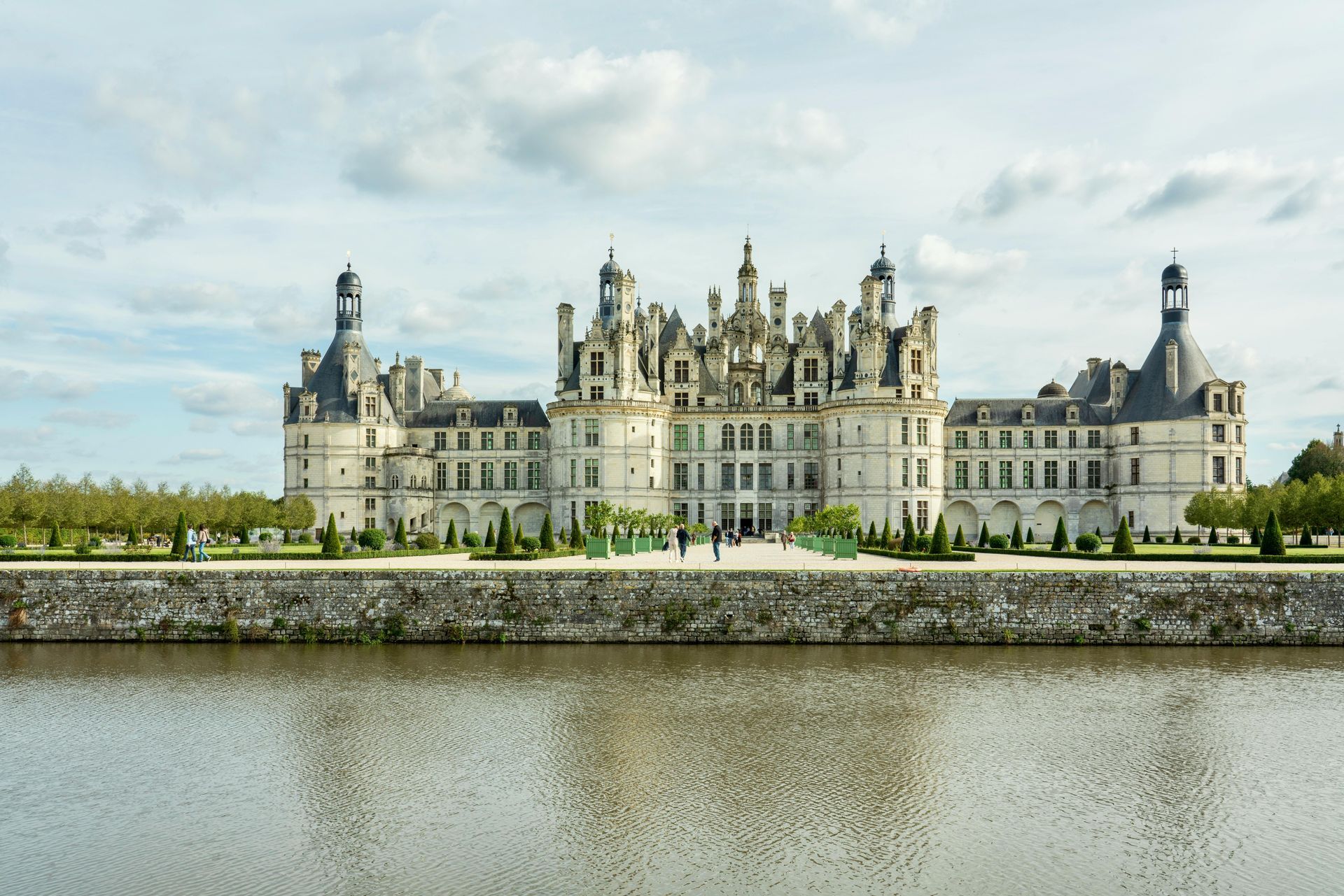 The grand Château de Chambord, one of the most famous castles in the Loire Valley, France