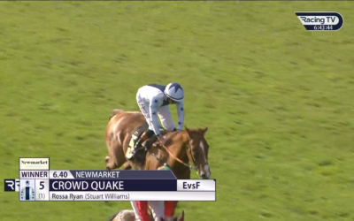 Horse race at Newmarket; horse 