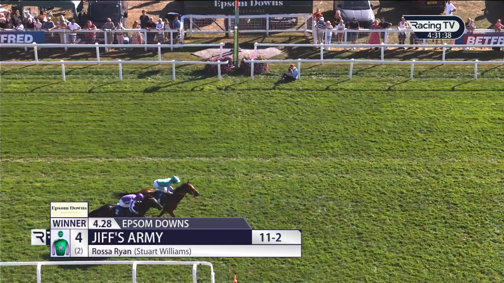 Horse race at Epsom Downs: 