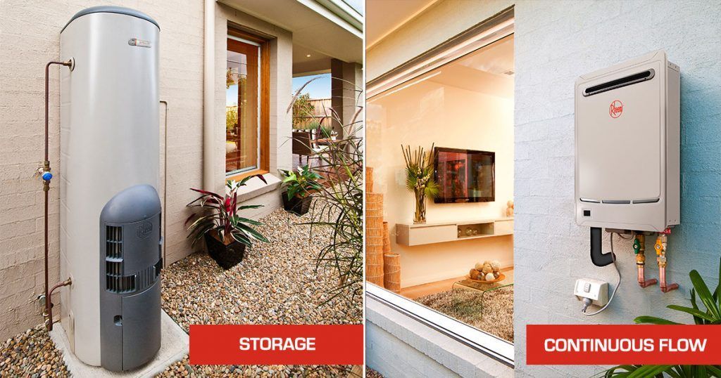 Woman walks past a large outdoor water heater next to a house — Solar Services in Erina, NSW