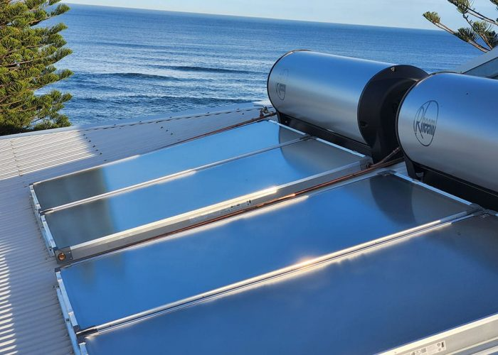 Solar Water Heaters on a Roof — Solar Services in Erina, NSW