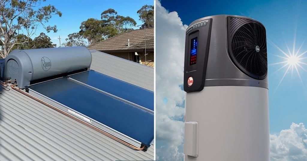 A Picture of a Solar Panel on a Roof Next to a Picture of a Water Heater — Solar Services in Kincumber, NSW