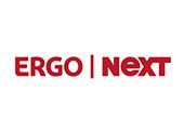ERGO | NEXT logo in red text on a white background