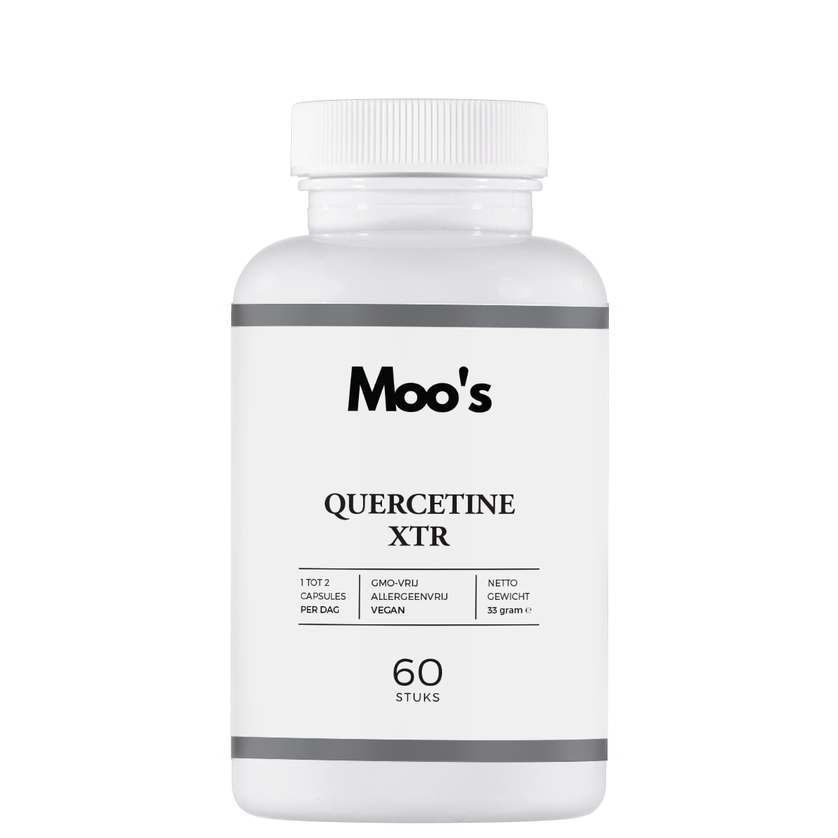 Afbeelding van Moo's Quercetine supplement voor krachtige antioxidanten en immuunsysteem ondersteuning.