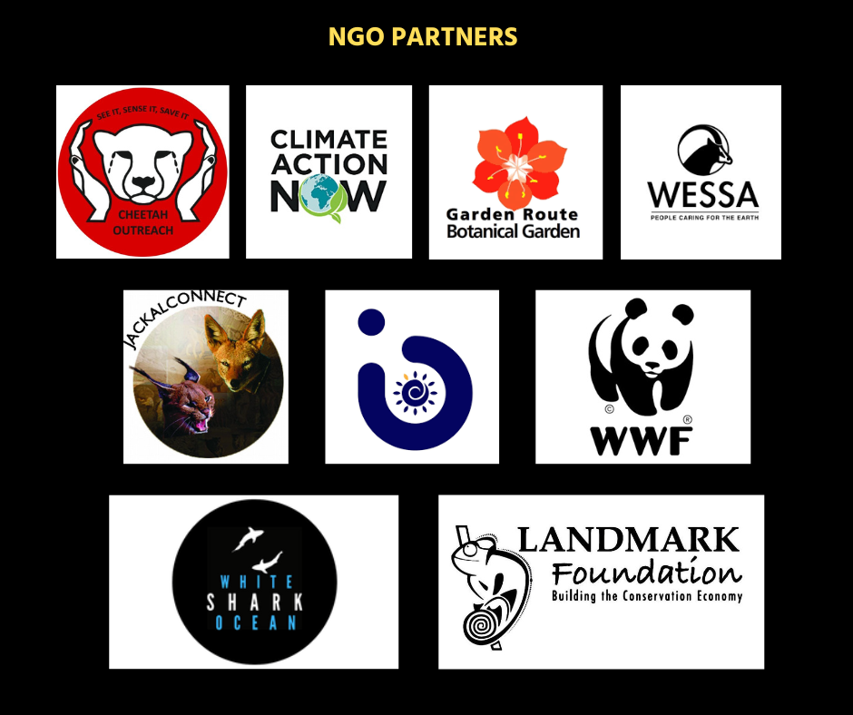 Logos of several NGOs, including WWF and Climate Action Now.