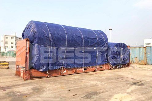 Tyre to Oil Machine Covered with Tarpaulin