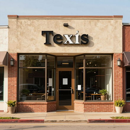 Small business storefront on Texas main street