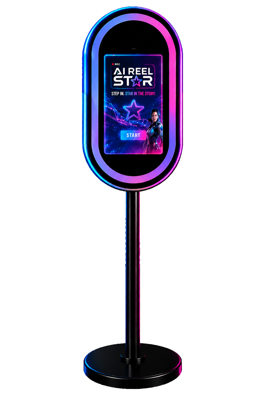 AI Reel Star Oval Booth