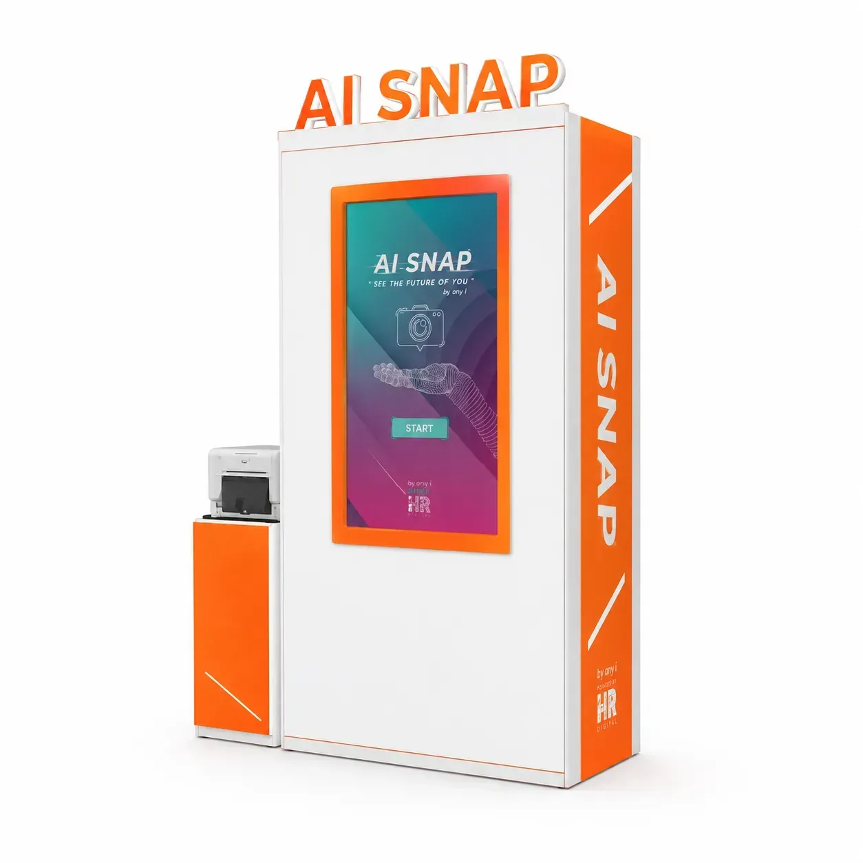 ภาพตู้ AI SNAP สำหรับจัดบูธกิจกรรม ให้คนต่อคิวยาว จาก any i