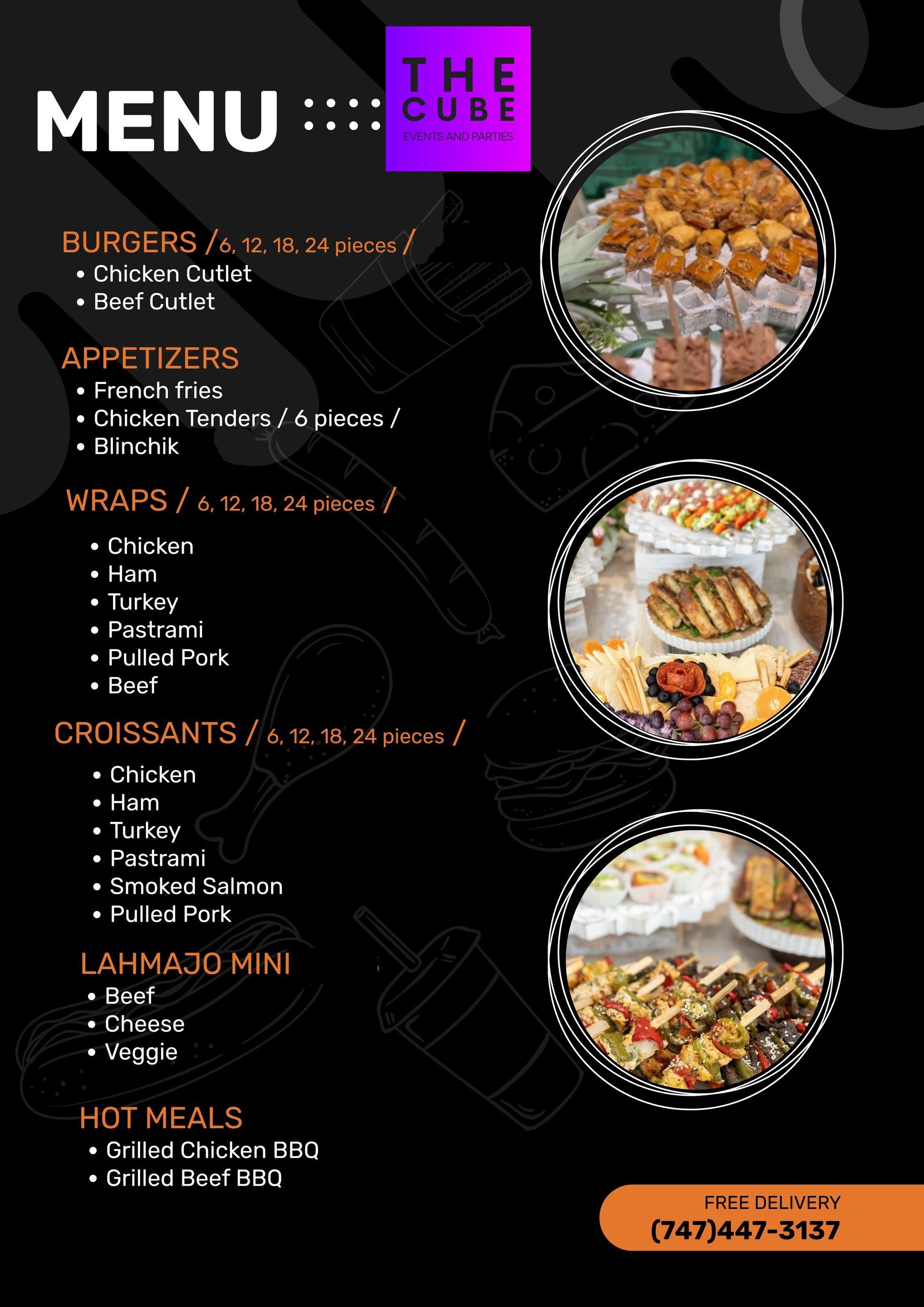 A menu for 
