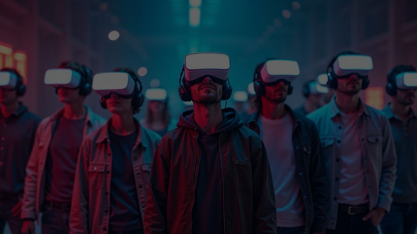 Team playing VR together