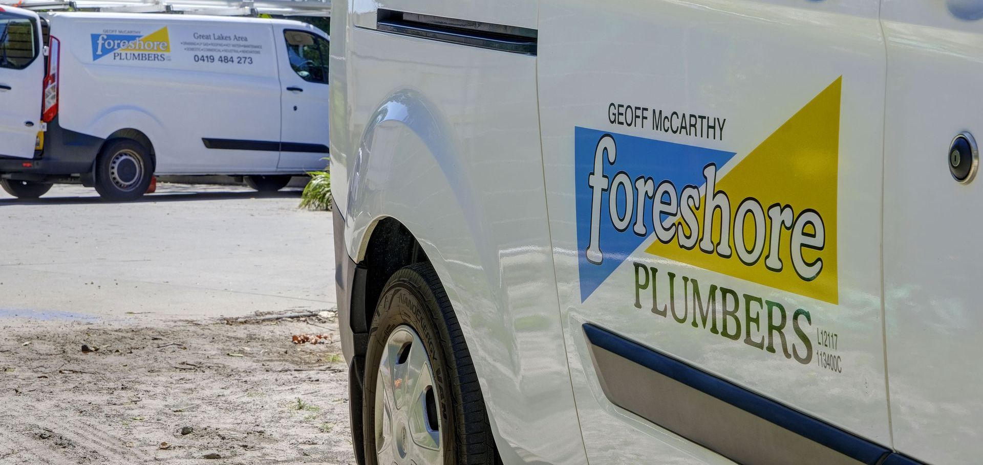 A Foreshore Plumber Van is Parked in a Parking Lot — Foreshore Plumbers In Tuncurry, NSW