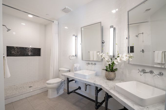 A bathroom remodeling in Honey Brook, PA with Marberger's Contractors