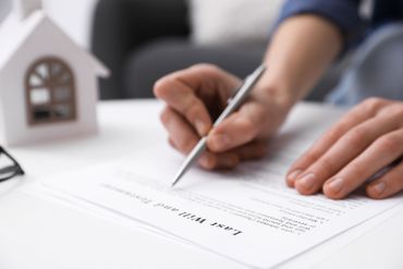 Person signing a document, 