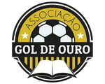 A black and gold logo for gol de ouro