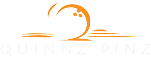 Orange bird logo with the words “QUINNZ PINZ” underneath