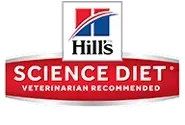 Hill's Science Diet logo with red, white, and blue colors; text reads