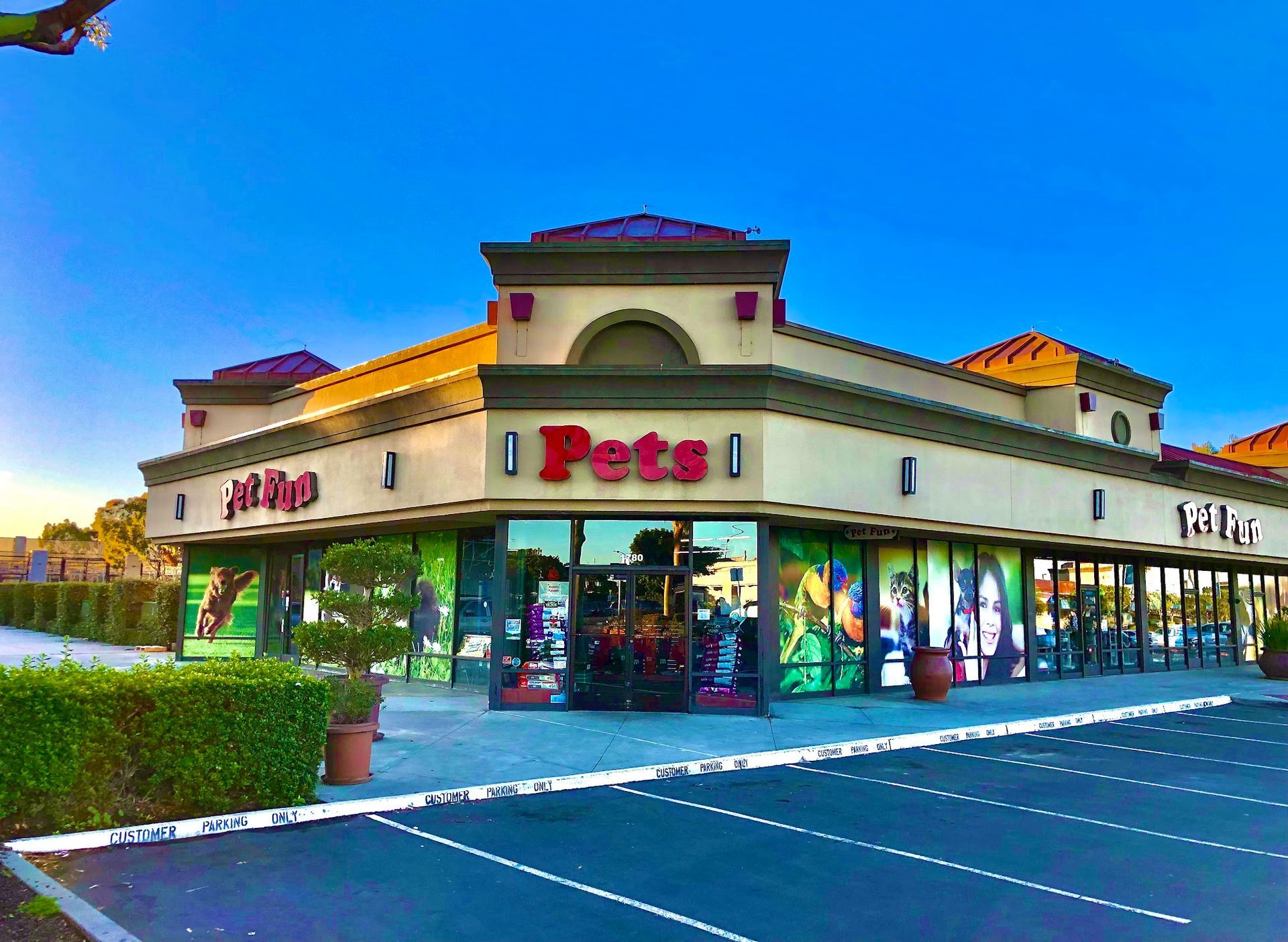 Pet store with red 