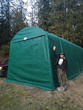 proud reviews of this 12x20 portable car shelter by cover-tech