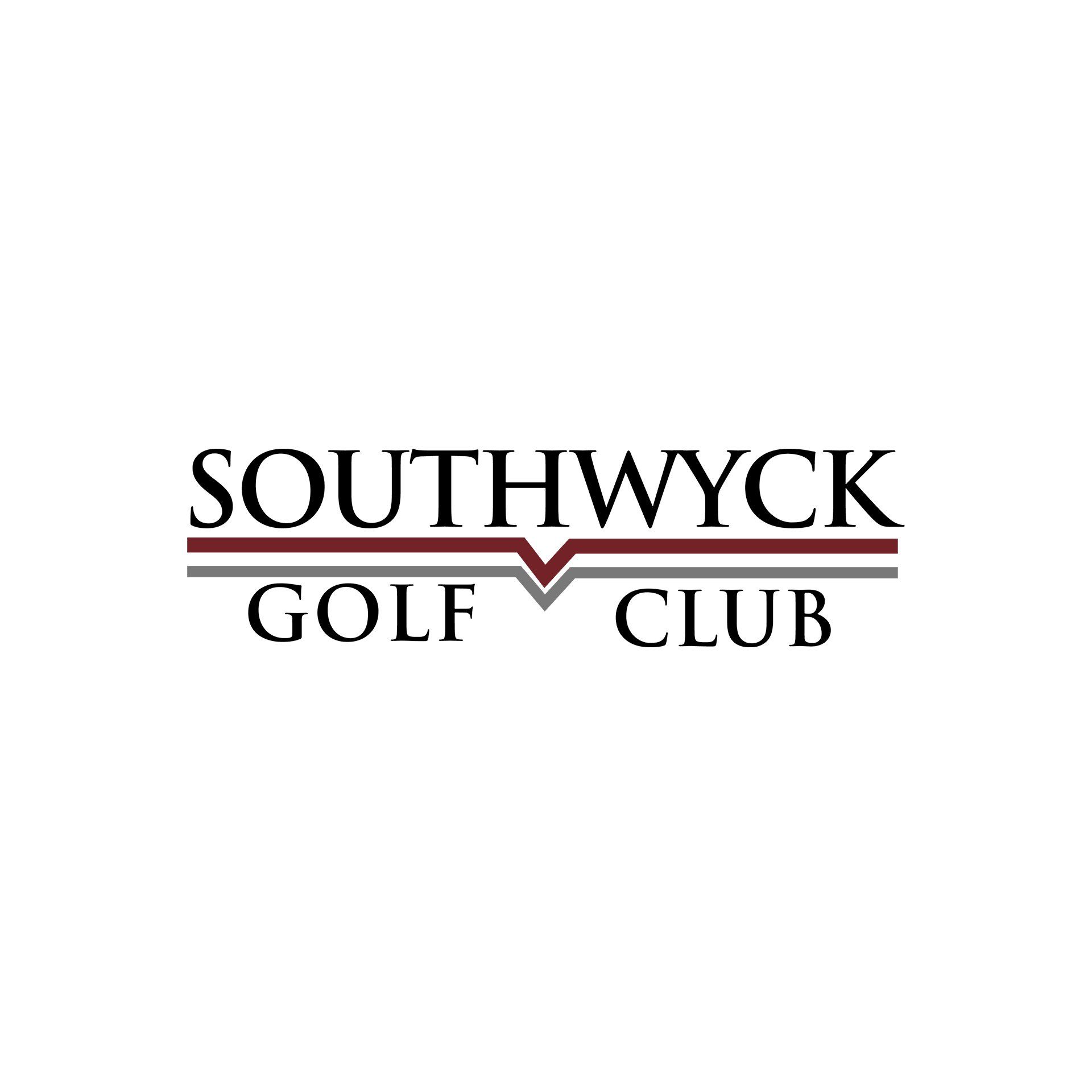 Southwyck Golf Club logo with maroon accents, text on white background.