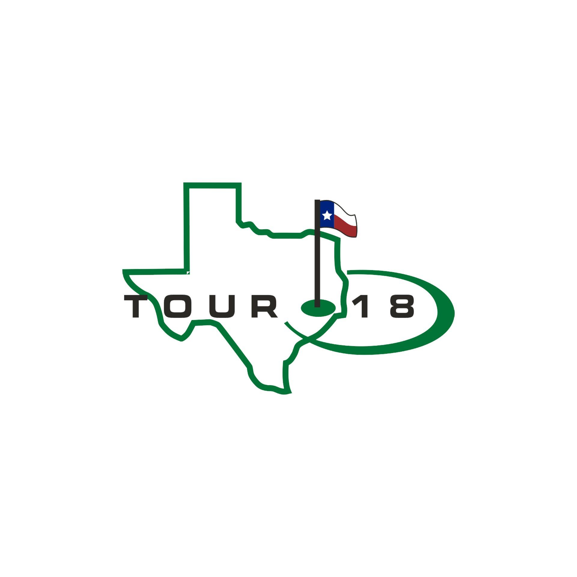 Tour 18 logo: green Texas outline with 