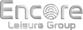 Encore Leisure Group logo with stylized silver text and graphic of concentric arcs within a circle.