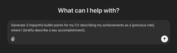 A screenshot of a website that says what can i help with