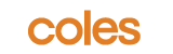 A close up of the coles logo on a white background.